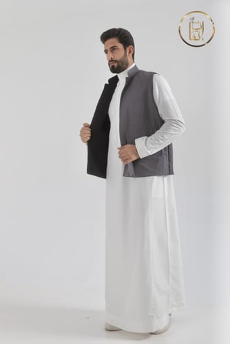 سديري جوخ لون اسود - رمادي