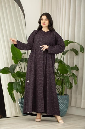 عباية نص كلوش بنفسجي