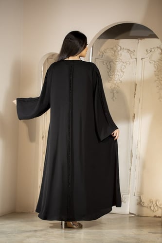 عباية كلوش اسود بشك ناعم