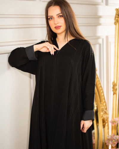 عباية اسود نص كلوش