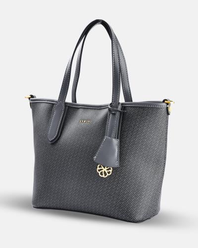 شنطة نسائية بمقاس متوسط بلون رمادي