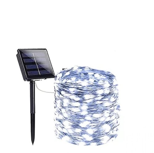 سلاسل زينه لون ابيض كريمي تعمل بالطاقة الشمسية 200...