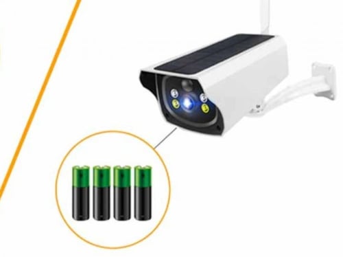 كاميرا طاقة شمسية + داش كام مع شاشة