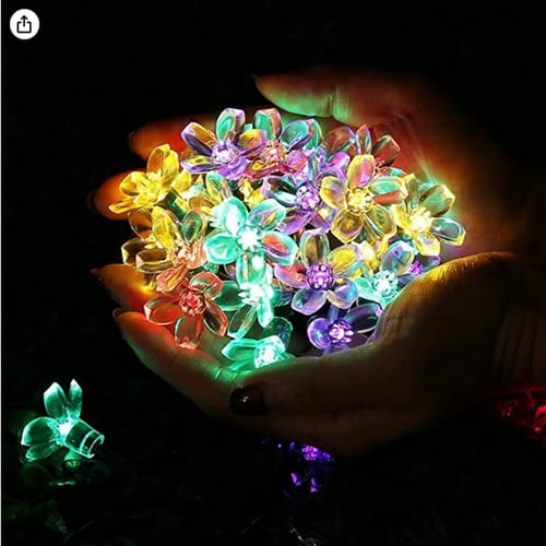 زهور مضيئة طاقة شمسية للحدائق و الممرات ملون