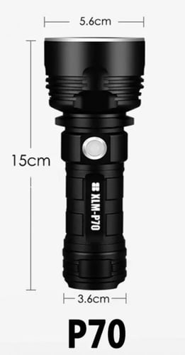 مصباح تكتيكي يدوي متنقل USB قابلة للشحن كشاف قوي و...