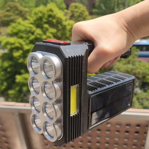 مصباح يدوي متنقل قابل للشحن بالطاقة الشمسية امامي...