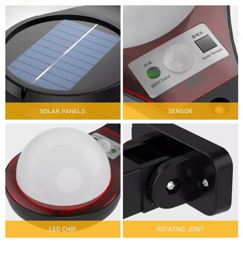 عرض كشاف طاقة شمسية مع هدية جدارية تعمل بالطاقة ال...