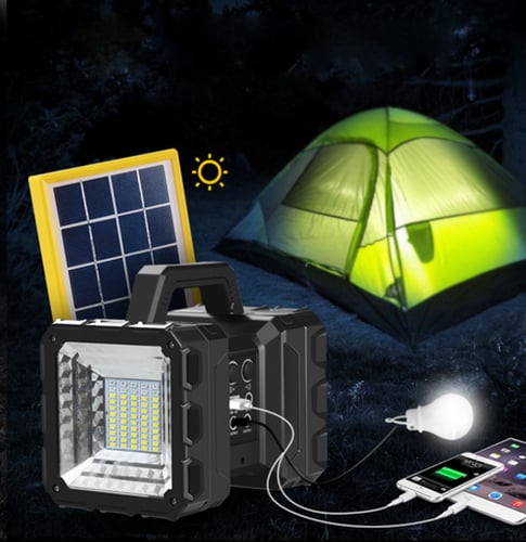 مصباح يدوي متنقل يعمل موزع للكهرباء للجوال و اللمب...