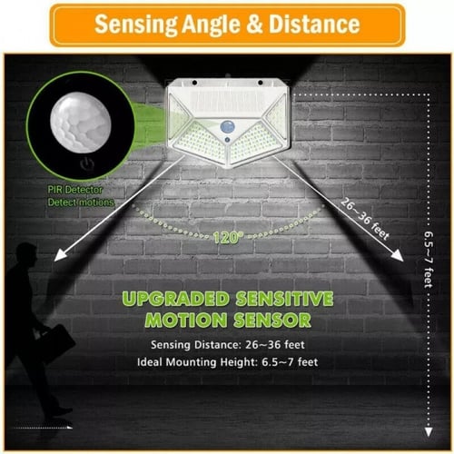 عرض كشاف طاقة شمسية مع هدية جدارية تعمل بالطاقة ال...
