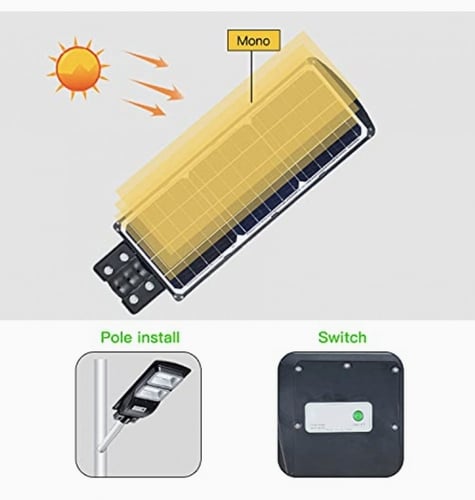 عرض كشاف طاقة شمسية مع هدية جدارية تعمل بالطاقة ال...