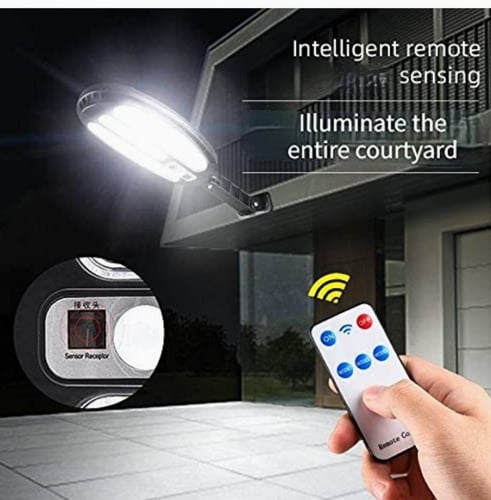 إضاءة بالطاقة الشمسية ذكية مع بطارية ليثيوم ومستشع...