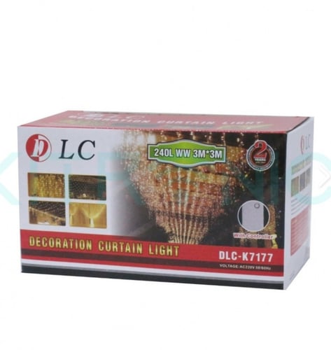 شبك اضاءة يعمل usb 3متر طول في 3 متر عرض اصفر