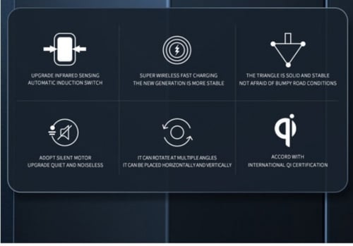 حامل و شاحن موبايل ذكي مستشعر سيارة