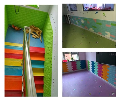 عازل لاصق طوب ابيض للجدران والارضيات