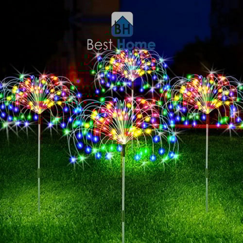 انارة زينة بشكل ألعاب نارية تعمل بالطاقة الشمسية ل...