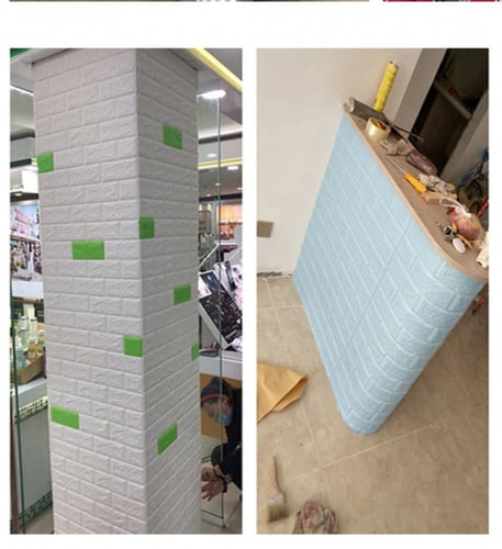 عازل لاصق طوب ابيض للجدران والارضيات