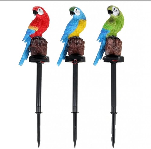 مجسم انارة ببغاء لون اخضر وازرق