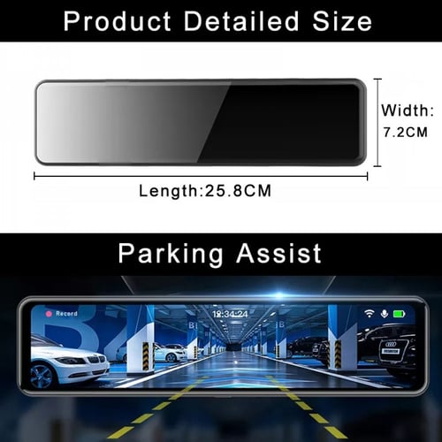 مراية سيارة داش كام شاشه كامله4Kاماميه وخلفيه تصوي...