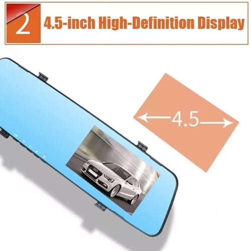 مراية سيارة داش كام امامي HD تسجيل كرت ذاكره حتى 3...