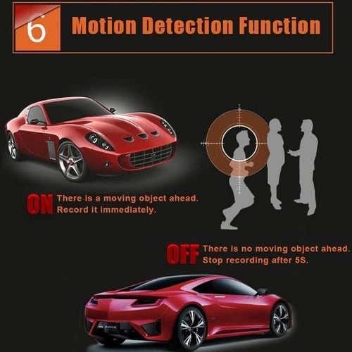 مراية سيارة داش كام امامي HD تسجيل كرت ذاكره حتى 3...