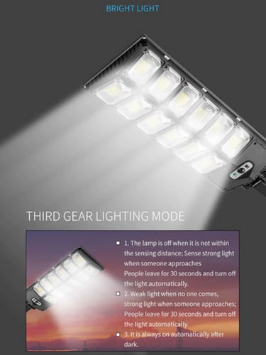 كشاف يعمل بالطاقة الشمسية اضاءة قوية بدون ريموت تح...