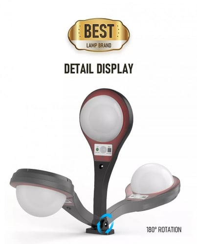 عرض كشاف طاقة شمسية مع هدية جدارية تعمل بالطاقة ال...