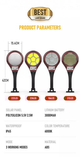 كشاف يعمل بالطاقة الشمسية اضاءة قوية تحكم عن بعد