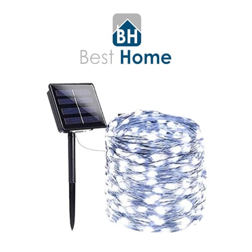 سلاسل زينه لون ابيض كريمي تعمل بالطاقة الشمسية 200...