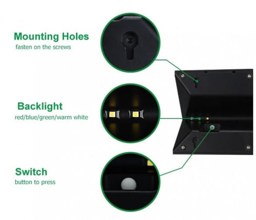 اضاءة جداريه بالطاقة الشمسية ابيض