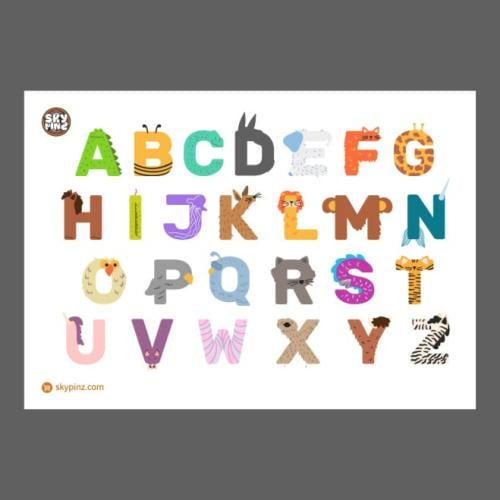 ستيكرات حروف بتصميم حيوانات