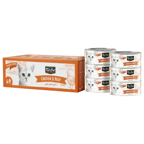 كت كات علب متعددة بالدجاج واللحم البقري KitCat 50g...