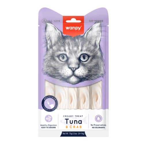 وانبي مكافات كريمية ممتعه للقطط بالتونا و الكراب W...