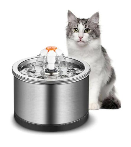 نافورة مشربية للقطط والكلاب من ستيل 2.5L