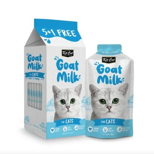 كت كات اظرف حليب الماعز للقطط Kitcat 5+1x50ml
