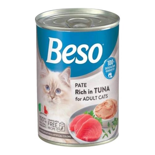 بيسو معلبات التونا للقطط البالغة Beso 400g