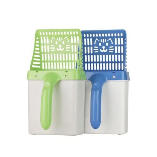 مجرفه متصله بصندوق لتنظيف فضلات القطط