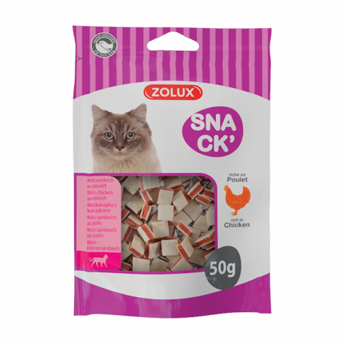 مكافات زولكس للقطط ساندوتش دجاج Zolux 50g