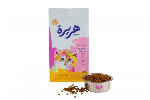 هريرة طعام جاف للقطط الصغيرة بالدجاج والخضار بعدة...