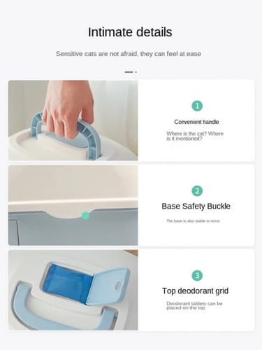 ليتر بوكس مغلق مع درج تنظيف و مجرفة