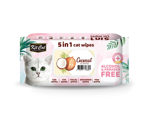 كت كات مناديل معطرة 5 في 1 برائحة جوز الهند KitCat...