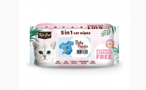 كت كات مناديل معطره 5 في 1 برائحة بودرة الاطفال Ki...