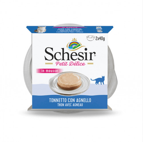 شيزر موس التونا ولحم الضآن Schesir Petit Delice 2x...