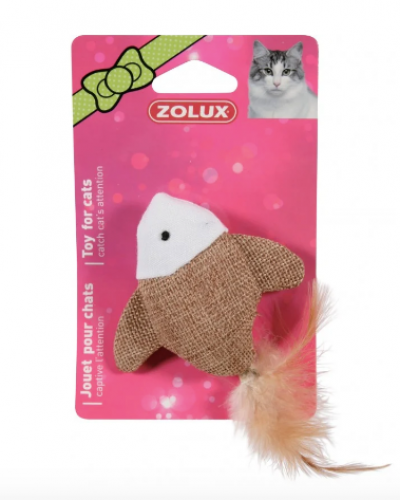 زولكس لعبة كانفاس سمكة للقطط Zolux