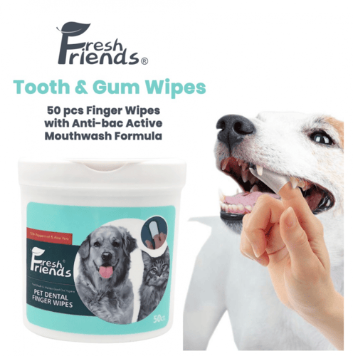 فريش فريندز مسحات بالاصابع لتنظيف الاسنان للقطط وا...