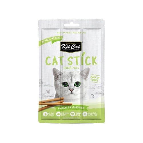 كت كات اعواد مكافات خالية من الحبوب بالسالمون والك...