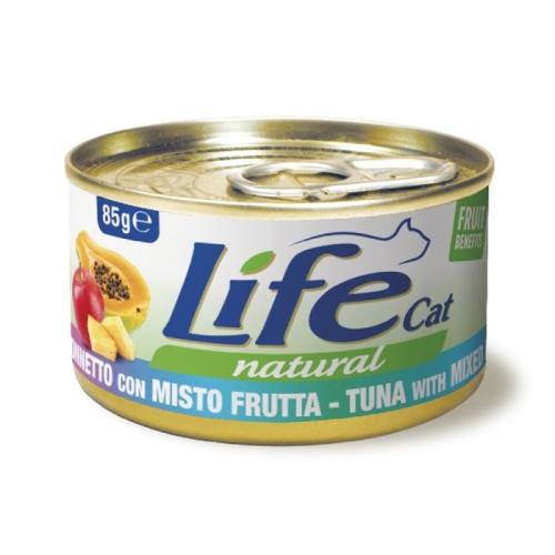 لايف كات معلبات التونا مع قطع الفواكة المشكلة Life...