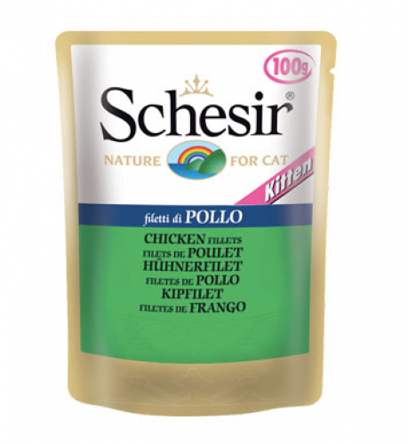 شيزر اظرف الدجاج في الجيلي للقطط الصغيرة Schesir 1...