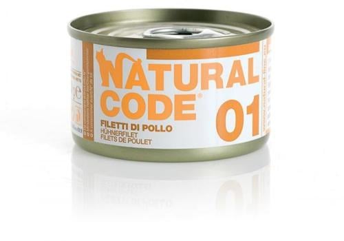 ناتشورال كود بالدجاج للقطط Natural Code 85g