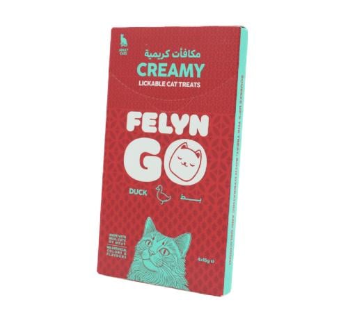 فيلاين قو مكافات كريمية للقطط بالبط Felyn Go 4x15g