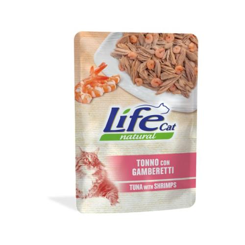 لايف كات اظرف التونا مع الجمبري LifeCat 70g